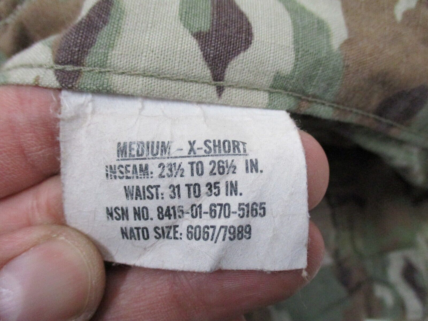 USED ARMY OCP IMPROVED HOT WEATHER TROUSERS SCORPION CARGO PANTS IHWCU BOTTOMS