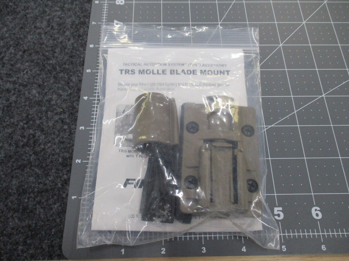 FIRST LIGHT TOMAHAWK T-MAX TORQ TRS MOLLE BLADE MOUNT ADAPTER COYOTE TAN