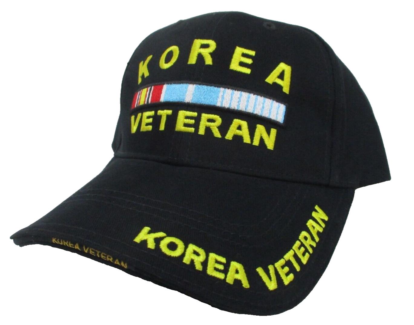 US MILITARY KOREA WAR VETERAN RIBBON BALL CAP ONE SIZE HAT