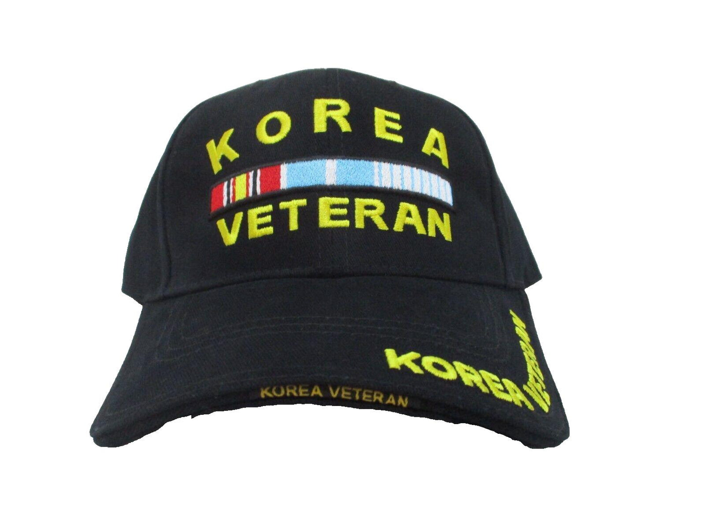 US MILITARY KOREA WAR VETERAN RIBBON BALL CAP ONE SIZE HAT