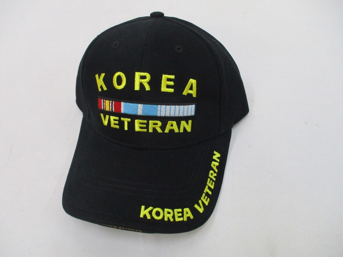 US MILITARY KOREA WAR VETERAN RIBBON BALL CAP ONE SIZE HAT