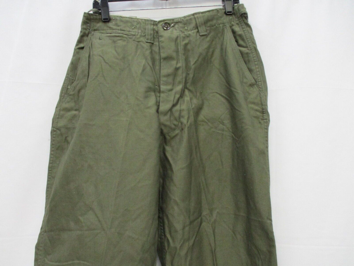 VINTAGE USGI MILITARY TROUSERS FIELD COTTON OD 32x30 TEMPERATE WEATHER