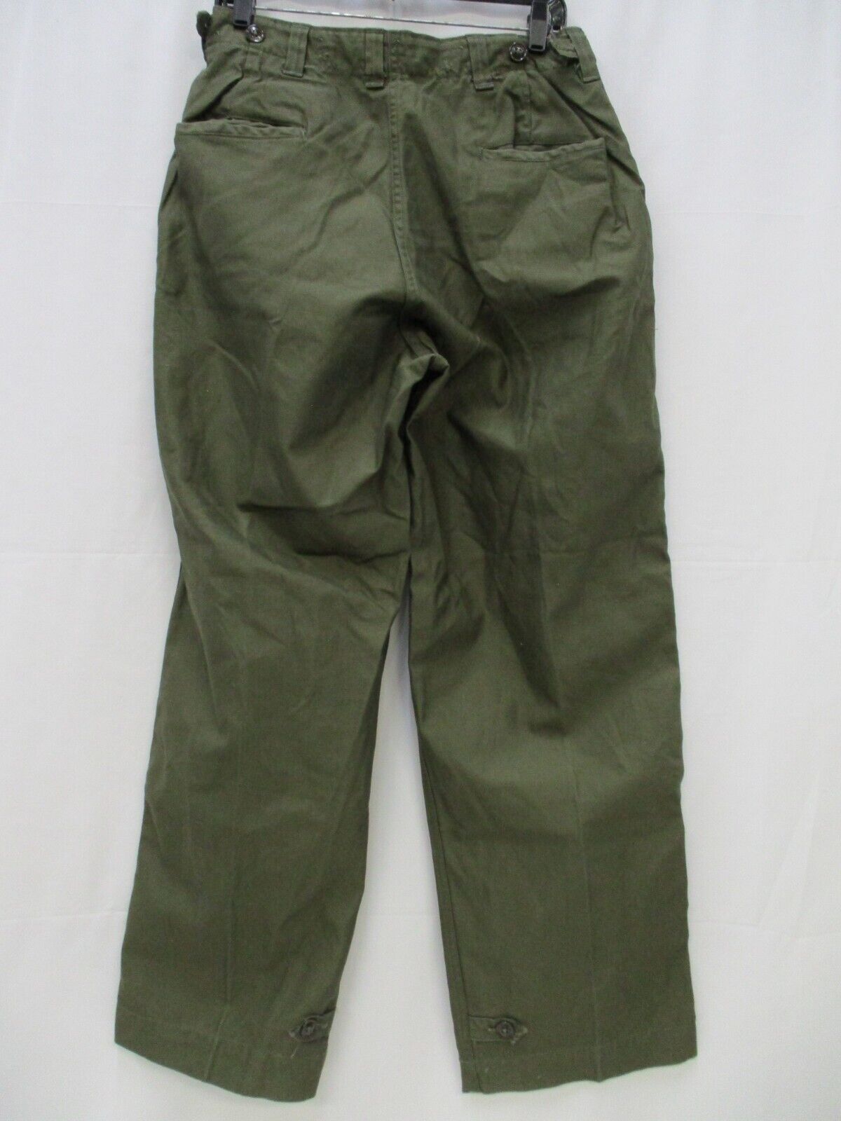 VINTAGE USGI MILITARY TROUSERS FIELD COTTON OD 32x30 TEMPERATE WEATHER
