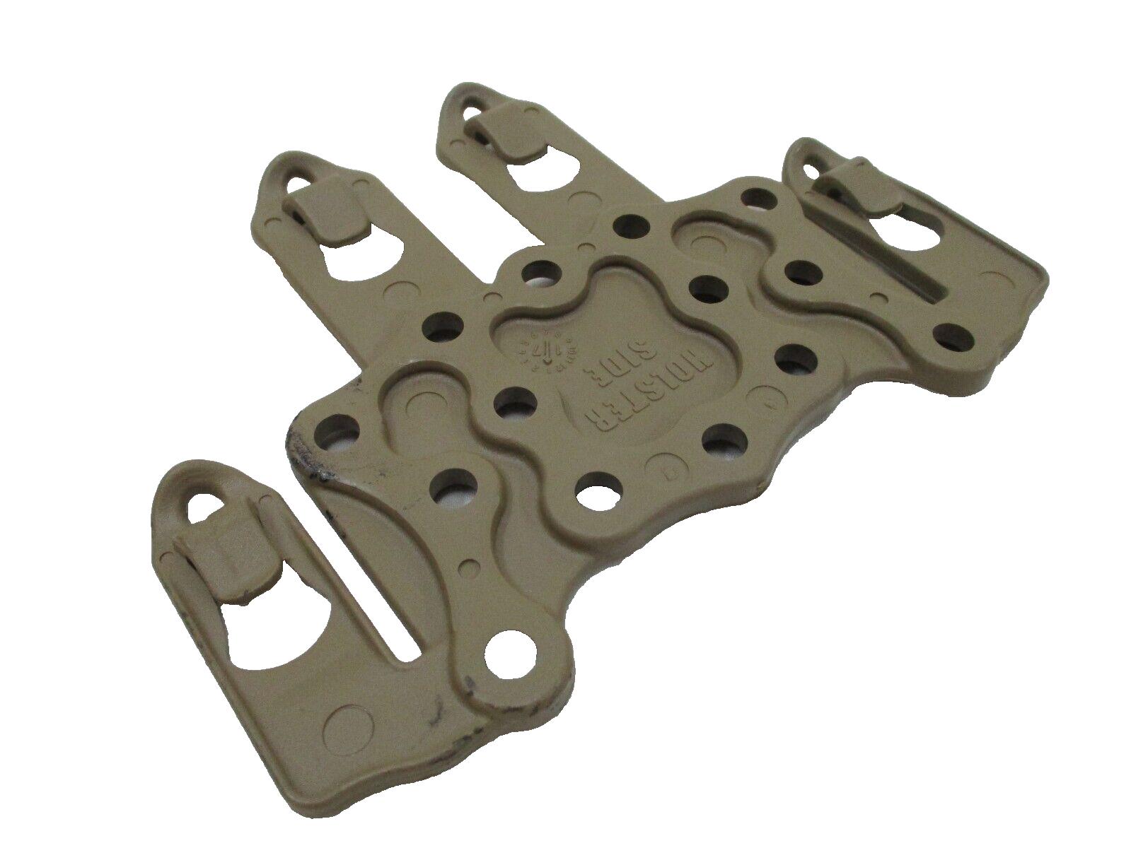 Blackhawk MOLLE adapter platform by Centex Military Gear for army surplus, USMC, coyote tan, fits Serpa CQC holsters.