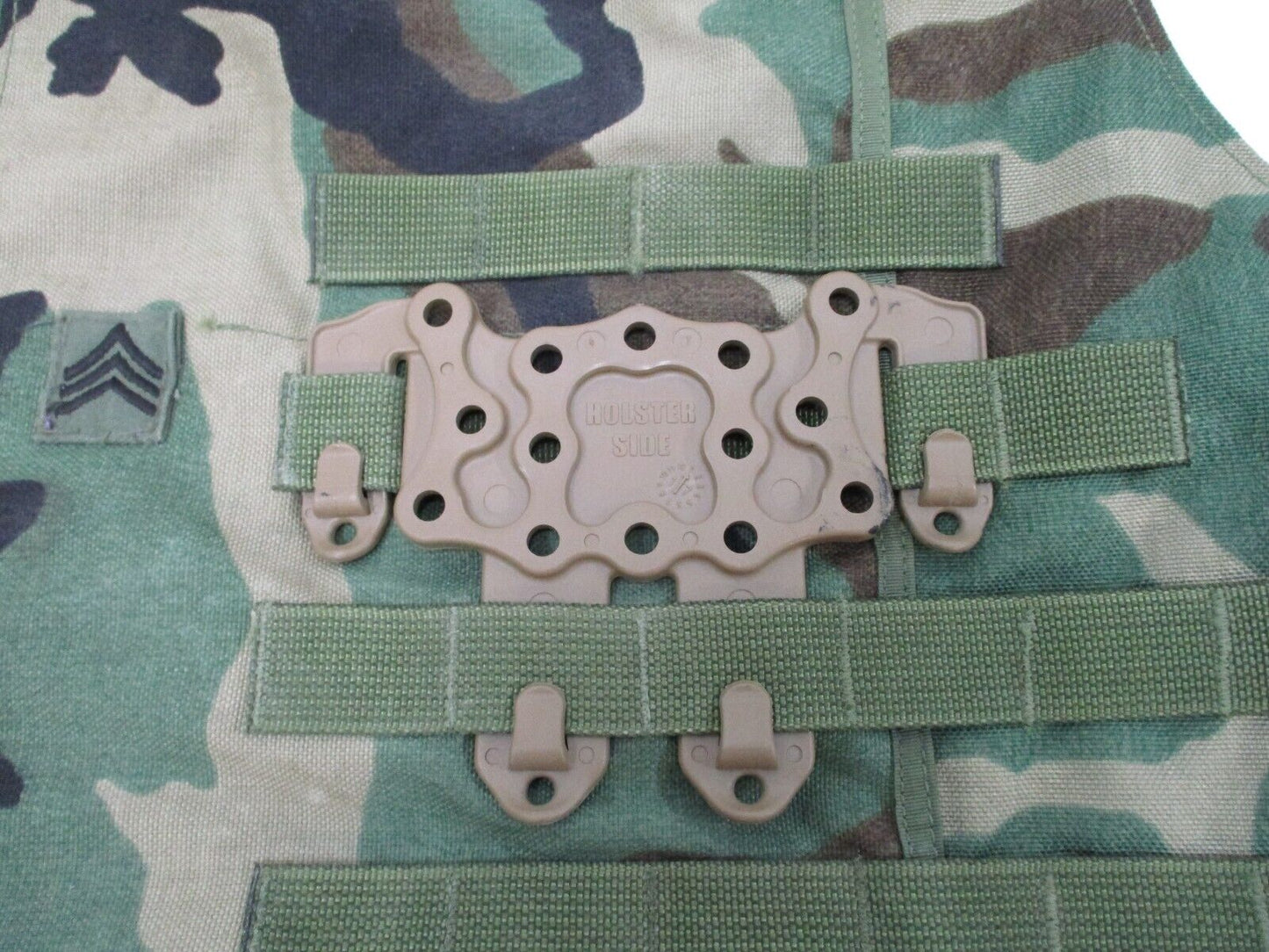 Blackhawk MOLLE adapter platform for army and USMC Serpa CQC holsters in coyote tan, compatible with Centex Military Gear.
