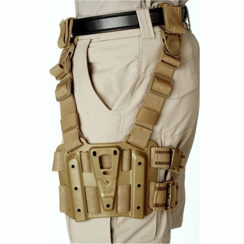BlackHawk Serpa Tactical Drop Leg Holster Platform Coyote Tan Thigh Rig STRIKE