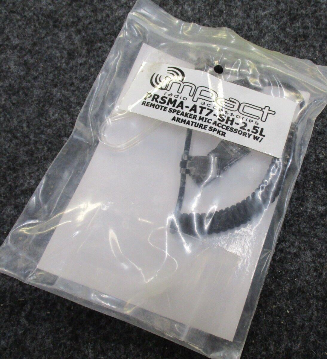 REMOTE SPEAKER MIC Impact PRSMA-AT7-SH-2.5L 2.5mm Straight Tube Listen Only Ear - Centex Military Gear