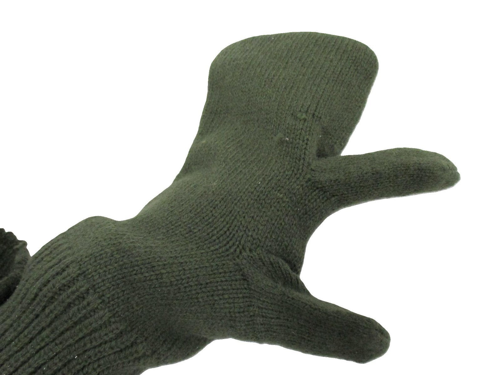 USGI TRIGGER FINGER MITTENS INSERTS OLIVE GREEN GLOVES 70%WOOL 30%NYLON MITTS - Centex Military Gear