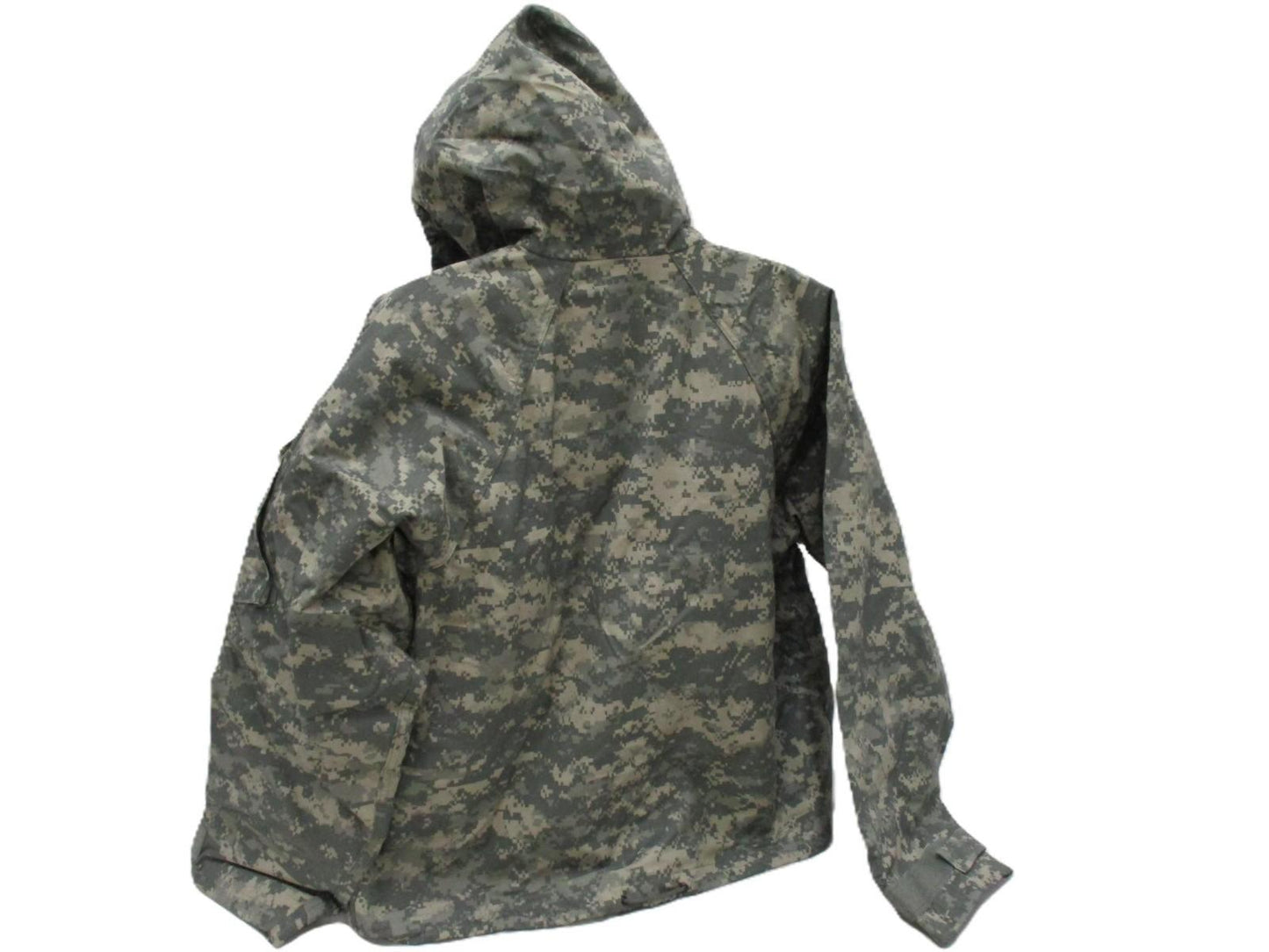 Centex Military Gear NIP ACU Digital Camo Army Jacket and MOPP Suit overgarment, showing the tactical chemical overcoat design.