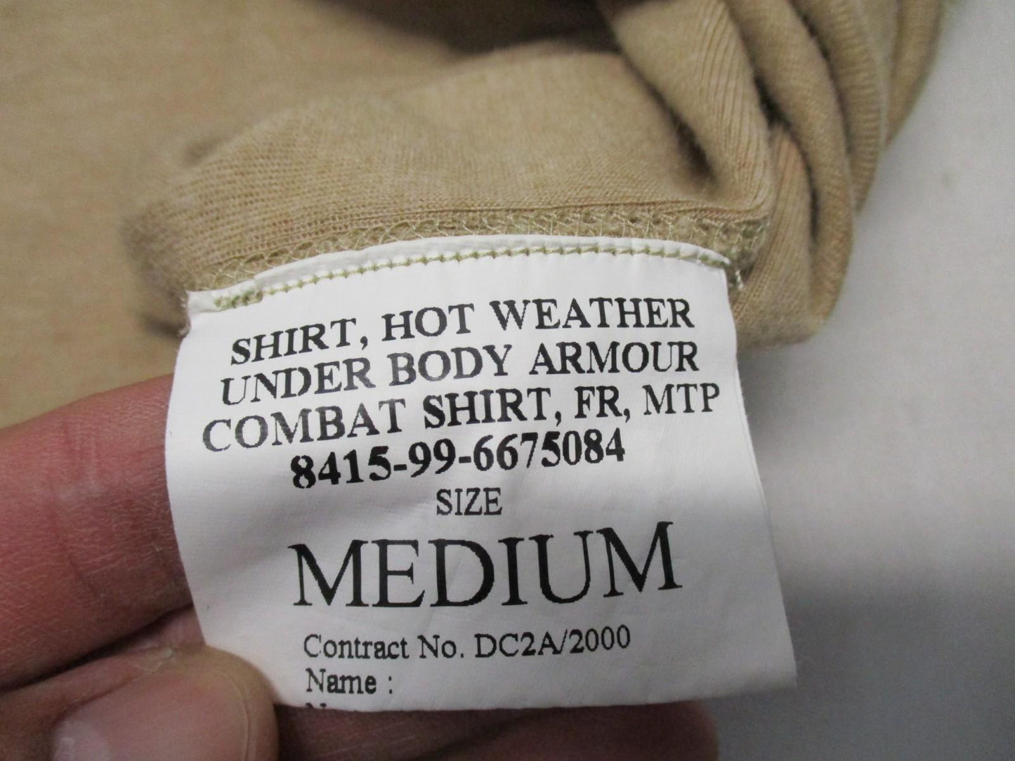 British Army Combat Shirt Mens Medium UBAC Hot Weather Desert Under Body Armour