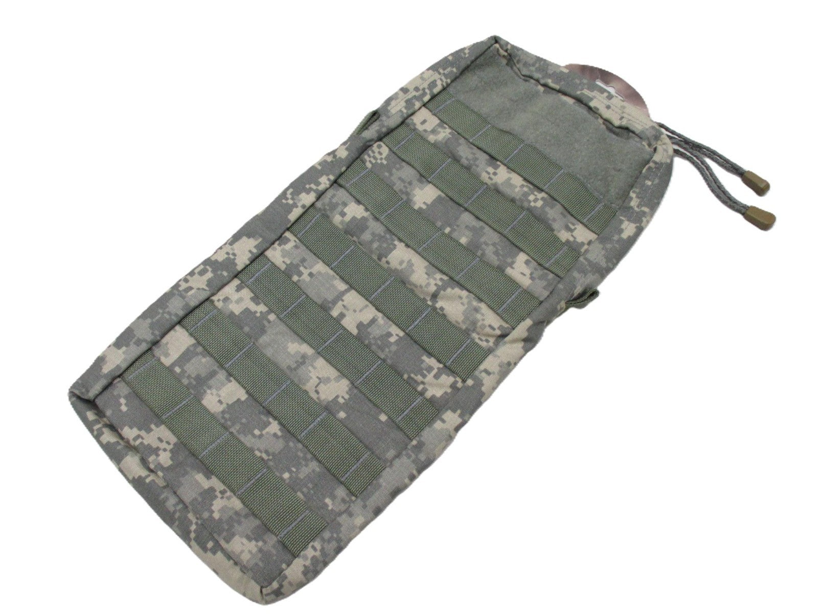 Centex Military Gear tactical Molle hydration carrier in Army Digital ACU camouflage with water bottle pouch and adjustable straps.