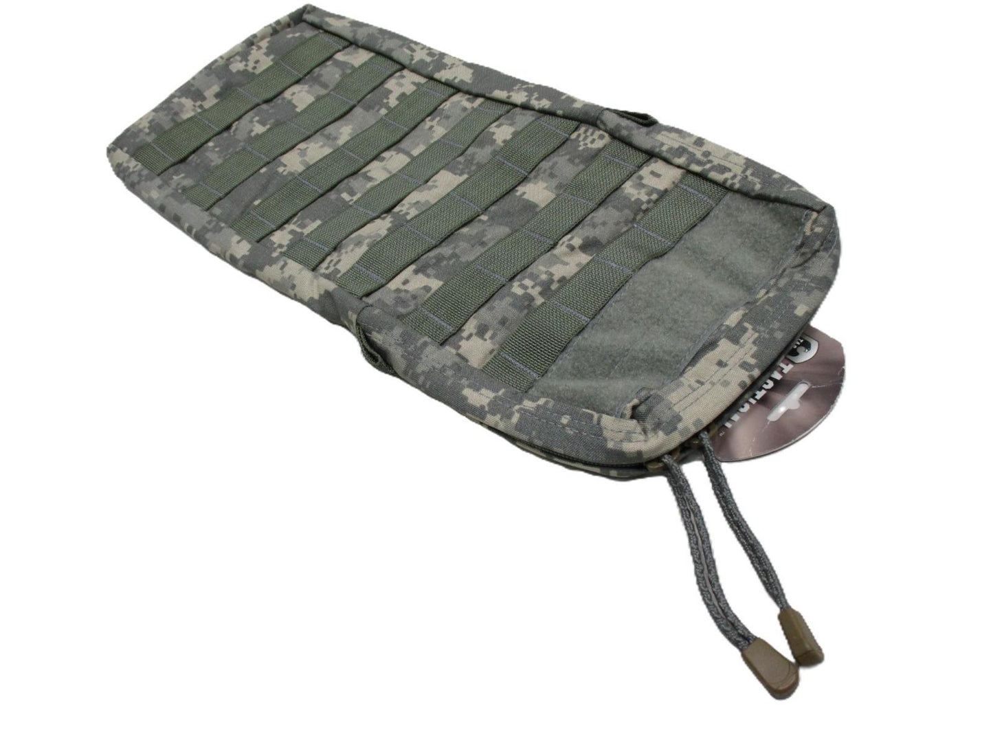 Centex Military Gear tactical Molle hydration carrier in Army Digital ACU camo with water pouch and adjustable straps.