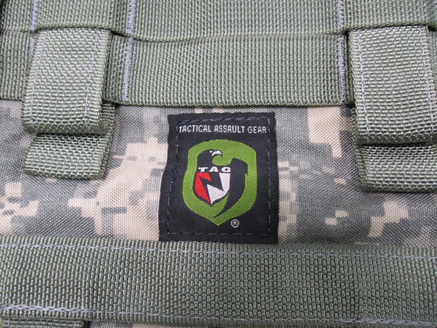 Centex Military Gear Tactical Assault H2O Hydration Carrier with Molle system in Army Digital ACU camouflage.