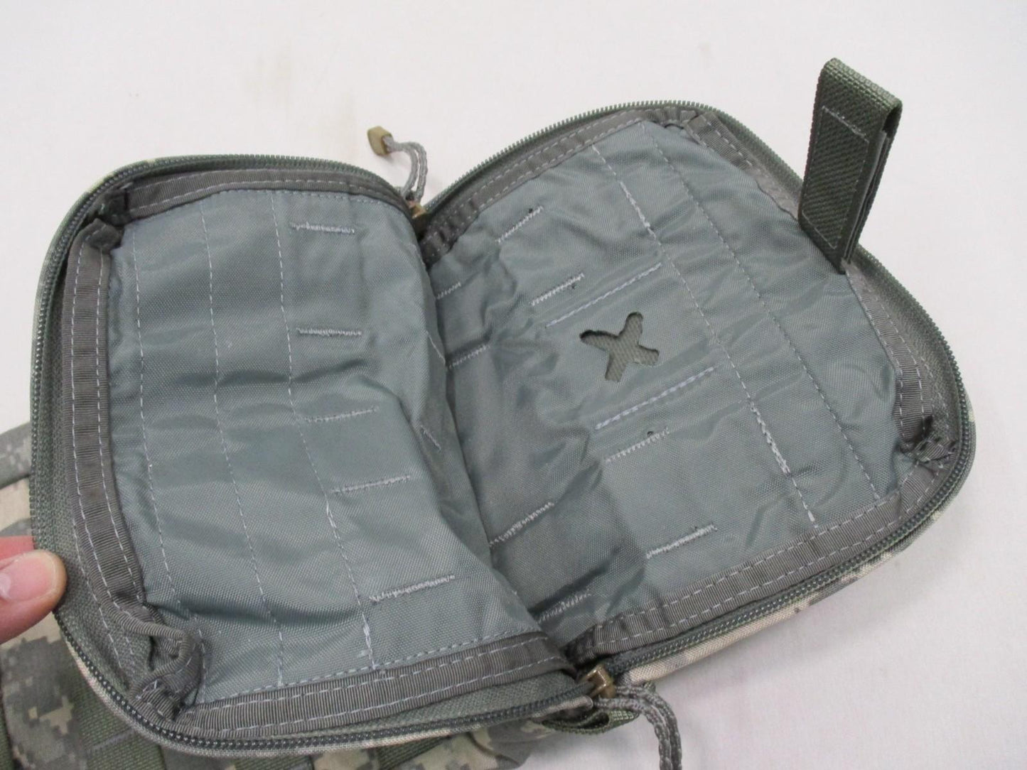 Centex Military Gear Tactical Assault Gear Molle H2O hydration carrier in Army Digital ACU camouflage, with adjustable straps and hydration pouch