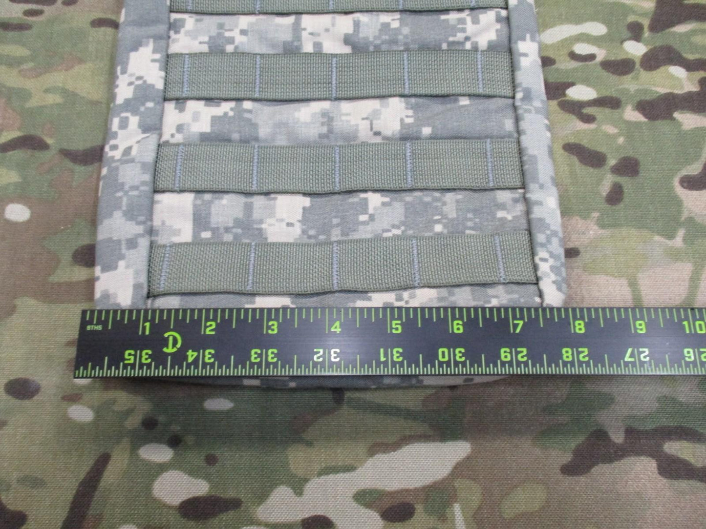 Centex Military Gear Tactical Assault Molle H2O Hydration Carrier in Army Digital ACU camouflage with adjustable straps.