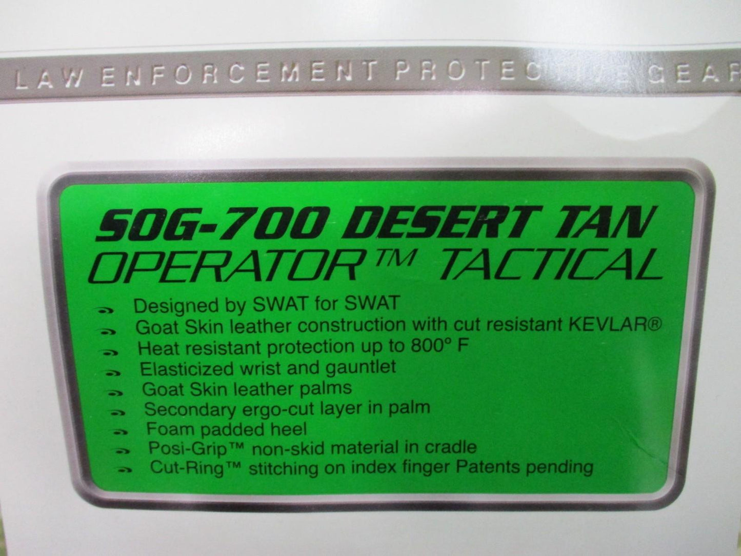 HATCH DESERT TAN OPERATOR GLOVES MILITARY TACTICAL GLOVE SOG 700