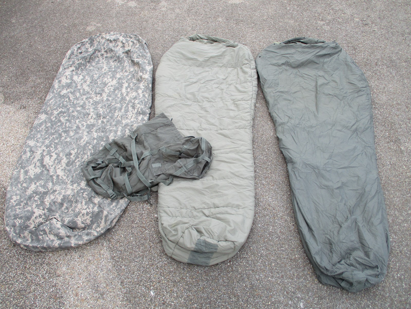 USGI Army Military 4-Piece Modular Sleep System MSS ACU Sleeping Bag Set - Centex Military Gear