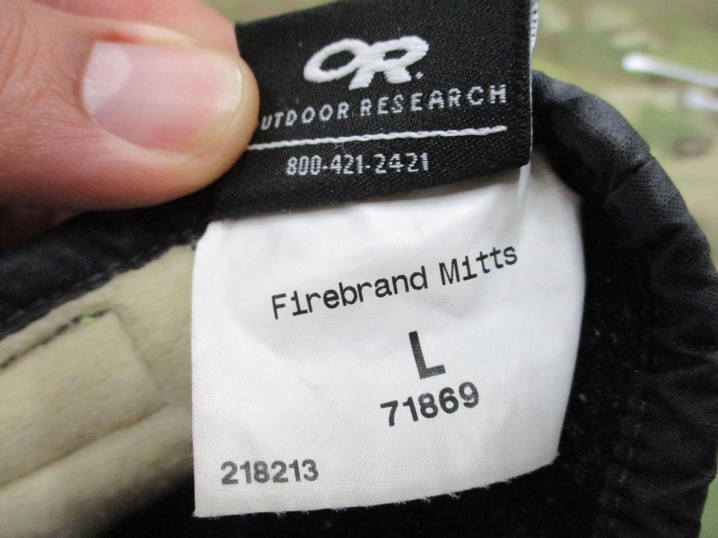 OUTDOOR RESEARCH BLACK FIREBRAND MITTS INSERTS (LARGE) GLOVE LINERS OR GLOVES