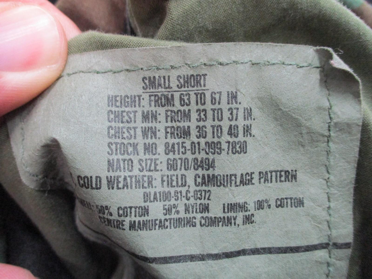 USGI MILITARY M65 FIELD JACKET WOODLAND BDU M81 CAMO COLD WEATHER COAT M-65 USED