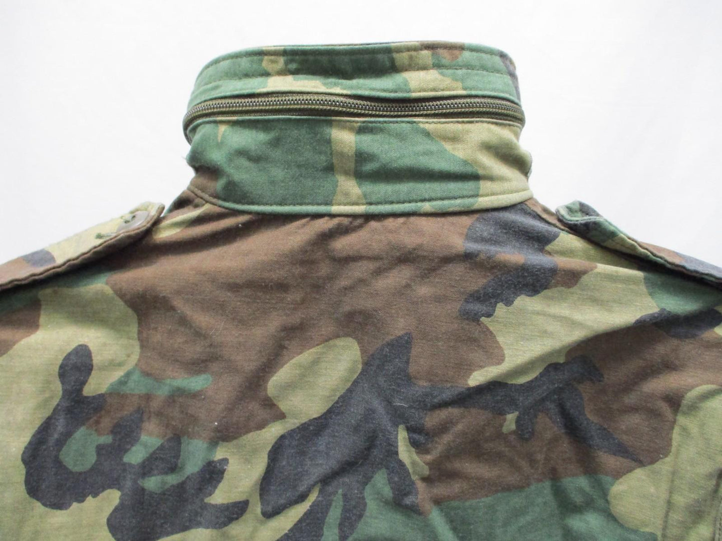 USGI MILITARY M65 FIELD JACKET WOODLAND BDU M81 CAMO COLD WEATHER COAT M-65 USED