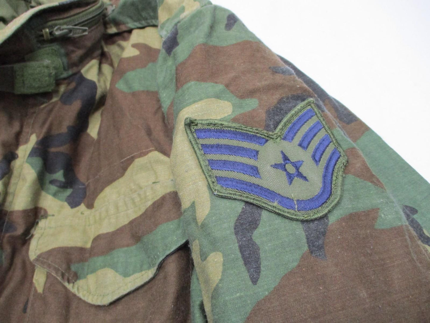 USGI MILITARY M65 FIELD JACKET WOODLAND BDU M81 CAMO COLD WEATHER COAT M-65 USED
