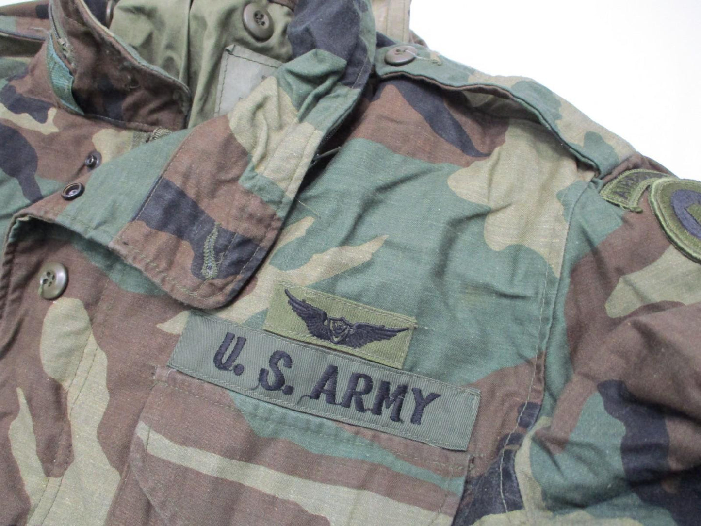 USGI MILITARY M65 FIELD JACKET WOODLAND BDU M81 CAMO COLD WEATHER COAT M-65 USED