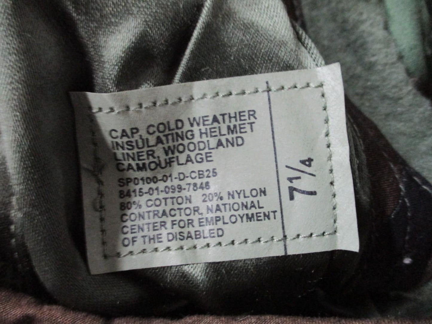 NOS MILITARY WOODLAND HELMET LINER COLD WEATHER PILE CAP INSULATED HAT BDU HOOD - Centex Military Gear