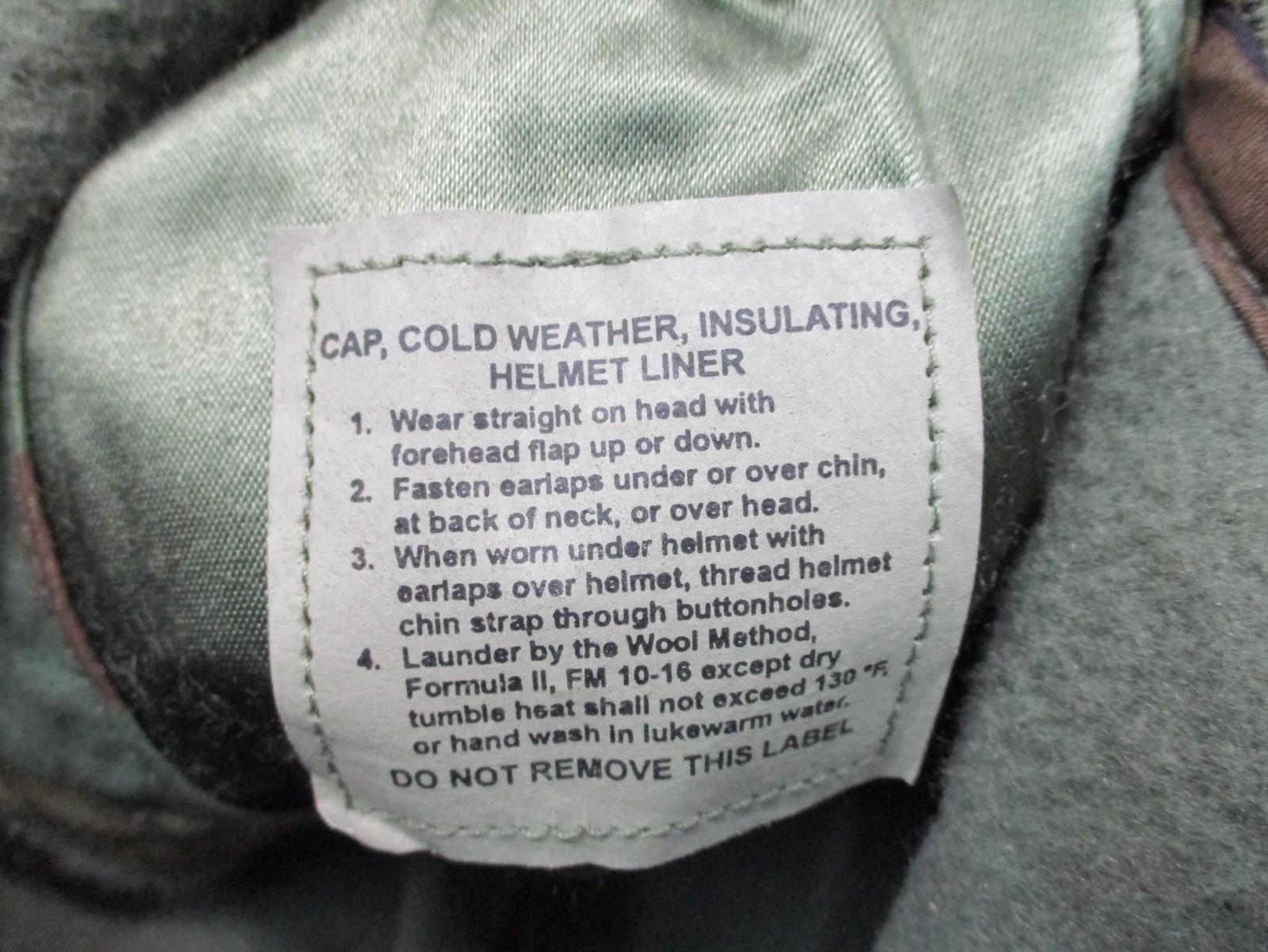 NOS MILITARY WOODLAND HELMET LINER COLD WEATHER PILE CAP INSULATED HAT BDU HOOD - Centex Military Gear