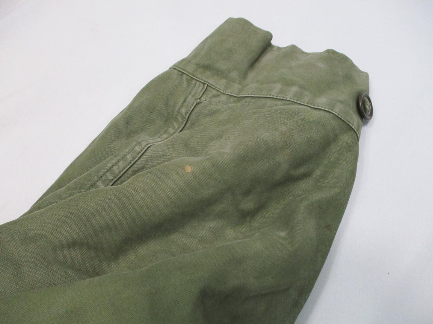 US Army M-1951 M51 Field Coat Olive Green Distressed OD Jacket Mens Medium Patch