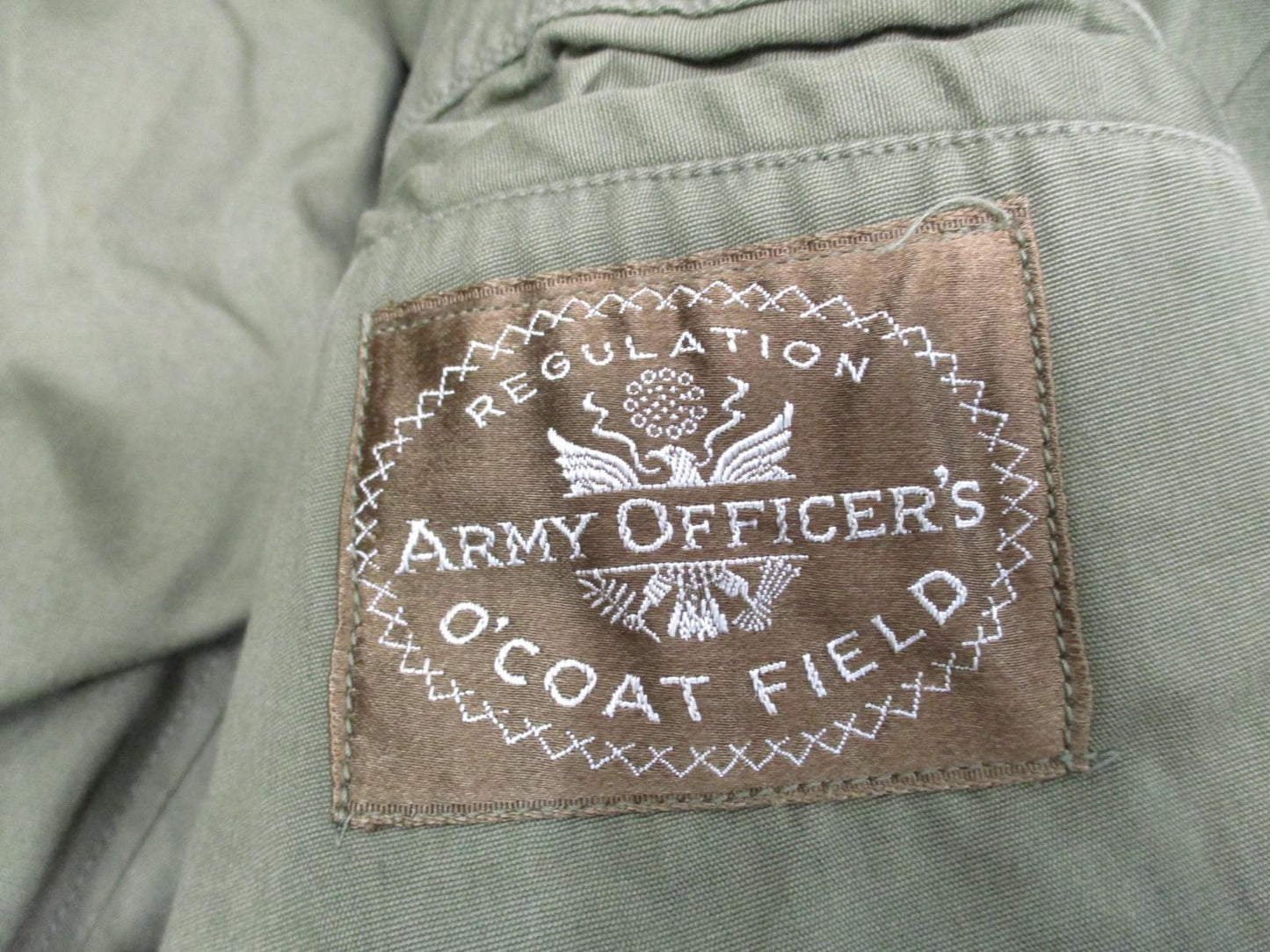 WW2 Regulation Army Officer's O'COAT FIELD Size 39R w. Wool Liner Med-Reg Olive
