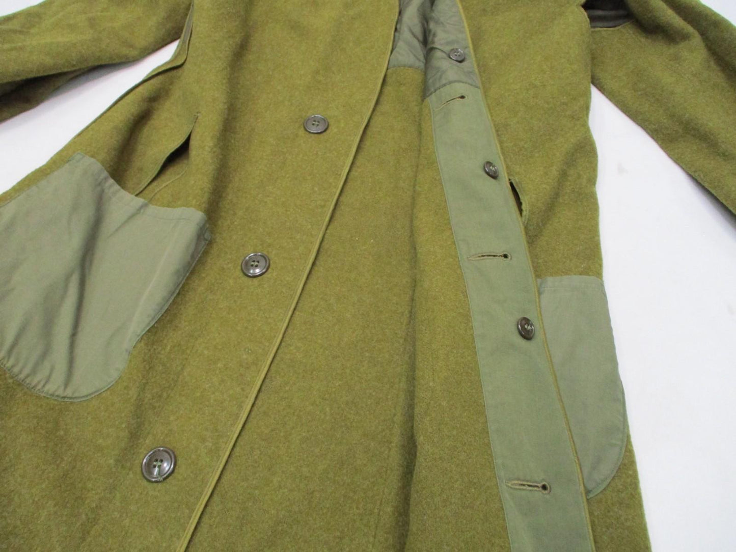 WW2 Regulation Army Officer's O'COAT FIELD Size 39R w. Wool Liner Med-Reg Olive