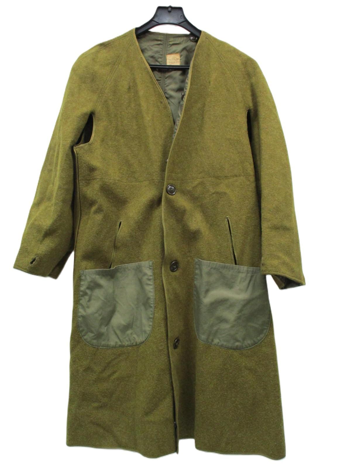 WW2 Regulation Army Officer's O'COAT FIELD Size 39R w. Wool Liner Med-Reg Olive