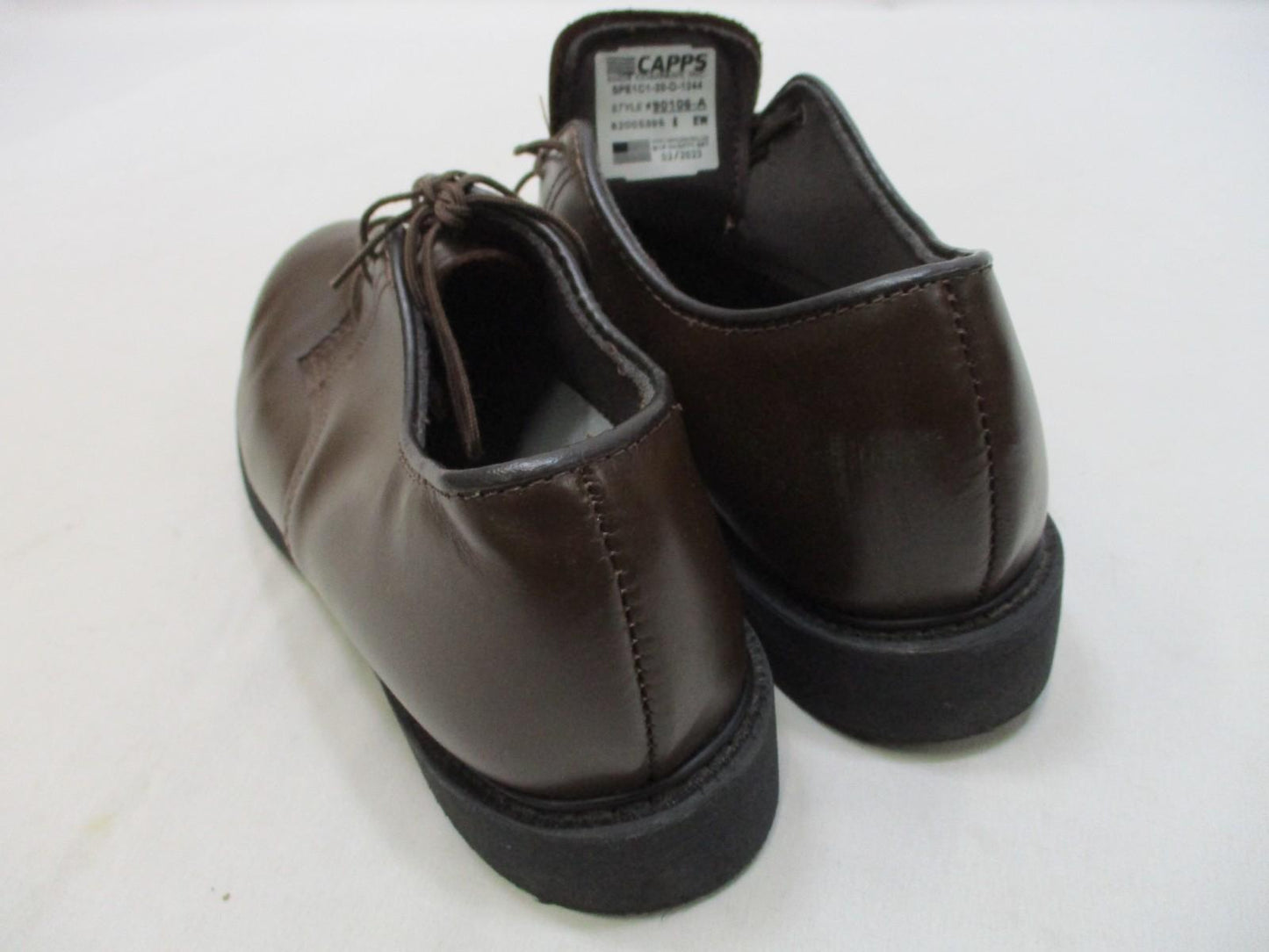 CAPPS Military Dress Shoes – Size 8 EW, US Army AGSU Approved, Brown, Used