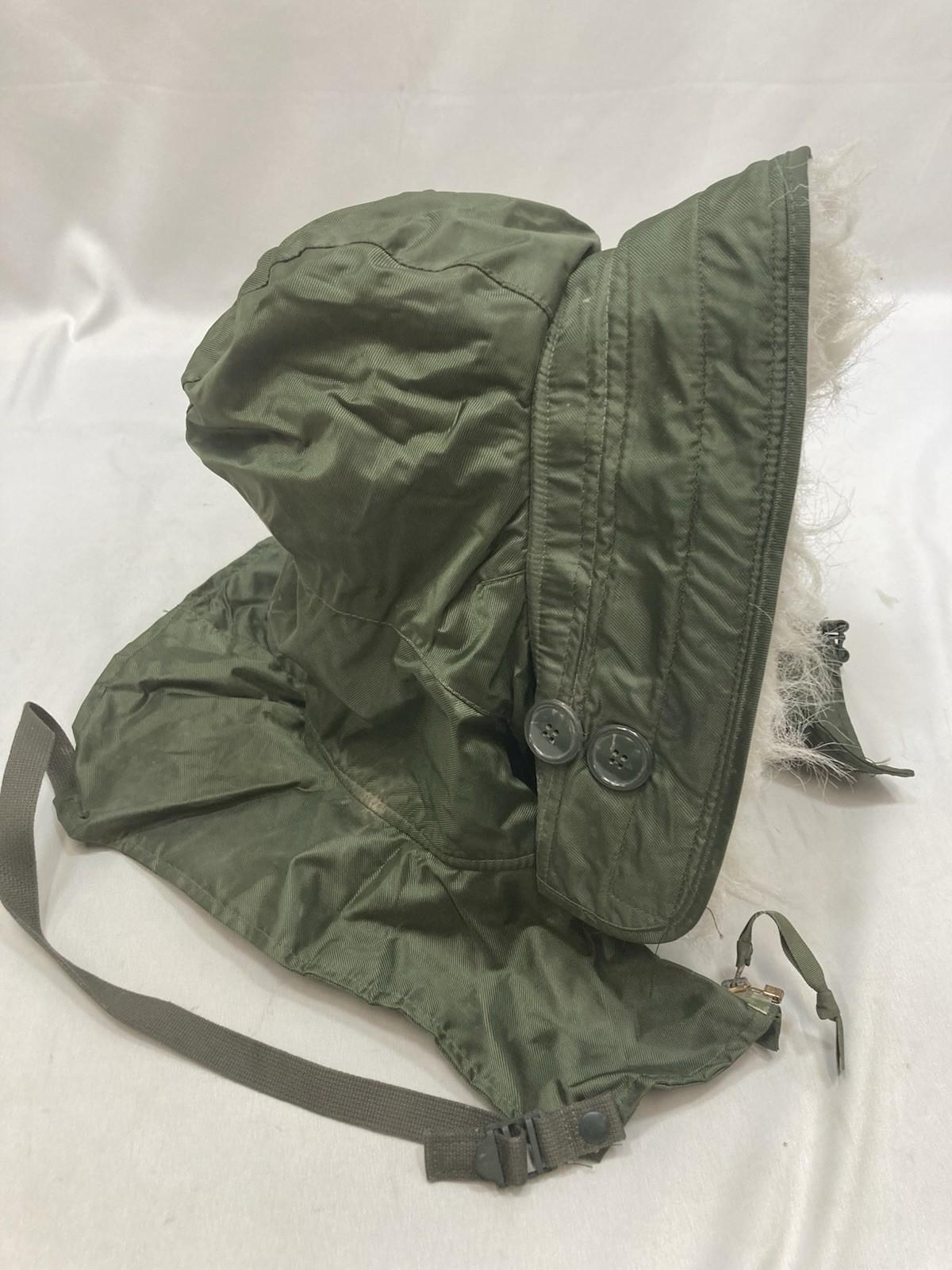 US Military Extreme Cold Weather Hood w/ Fur Ruff Alpha Industries Impermeable