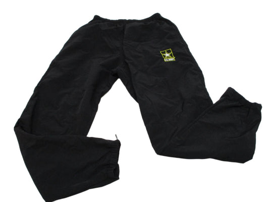 US Army APFU Physical Fitness Pants Women’s M/L Black Nylon Military PT Trouser