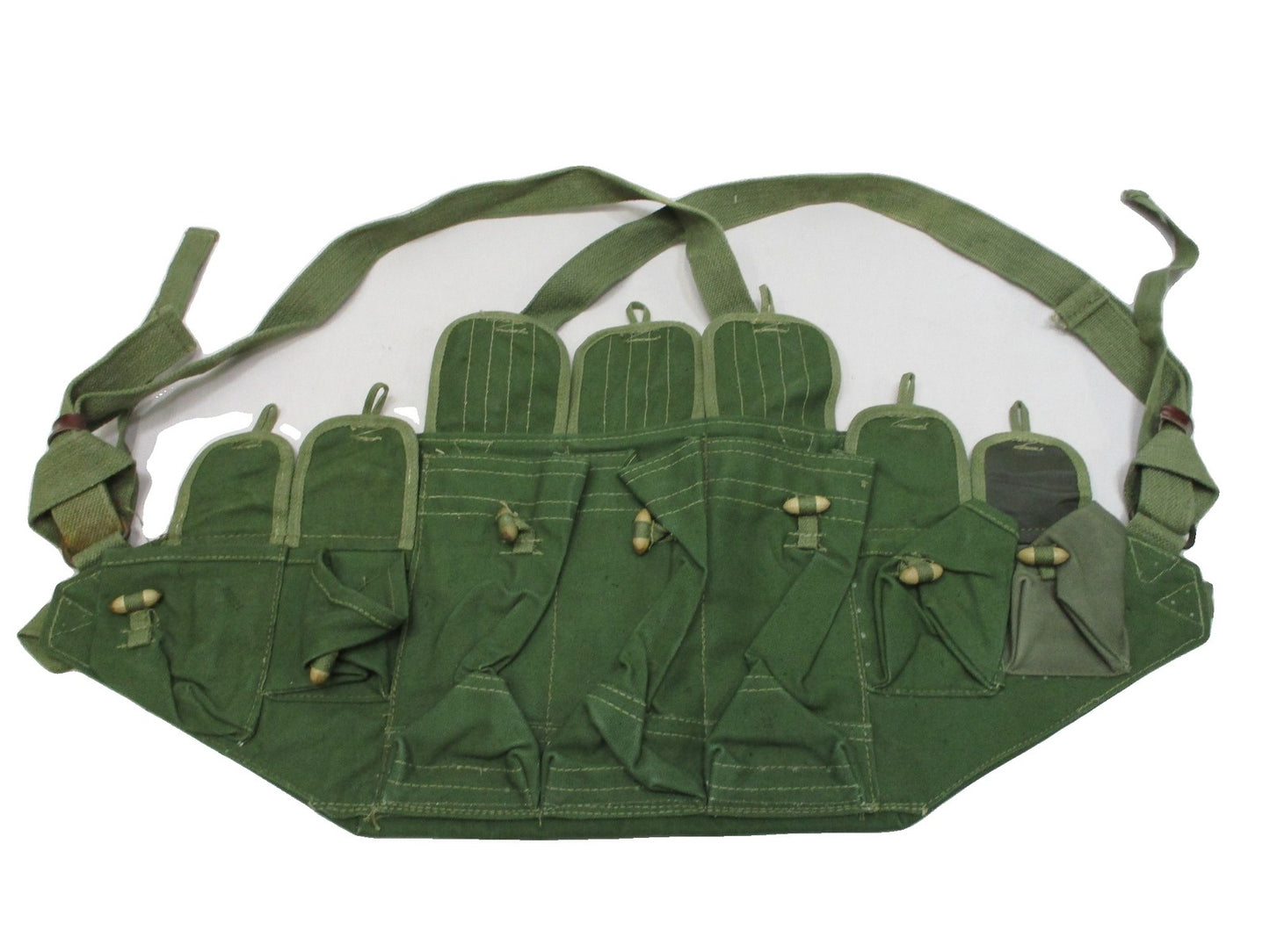 Chinese Type 56 Chest Rig Canvas Ammunition Pouch Tactical Vest Used Good