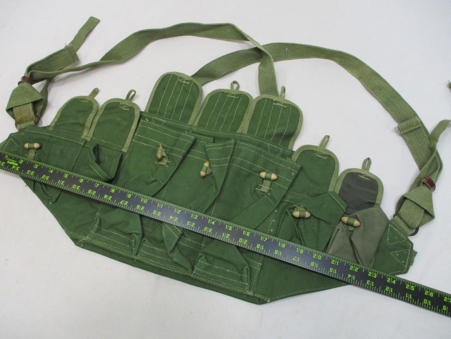 Chinese Type 56 Chest Rig Canvas Ammunition Pouch Tactical Vest Used Good