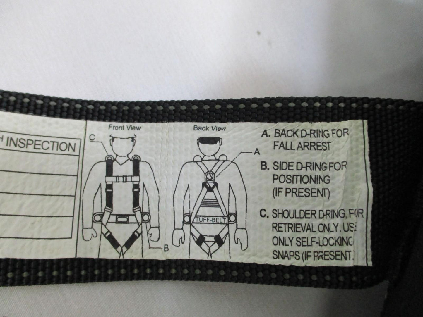 Fusion TCH6009FR-L Safety Harness NFPA Class III USA Made 34–45" Waist New NOS