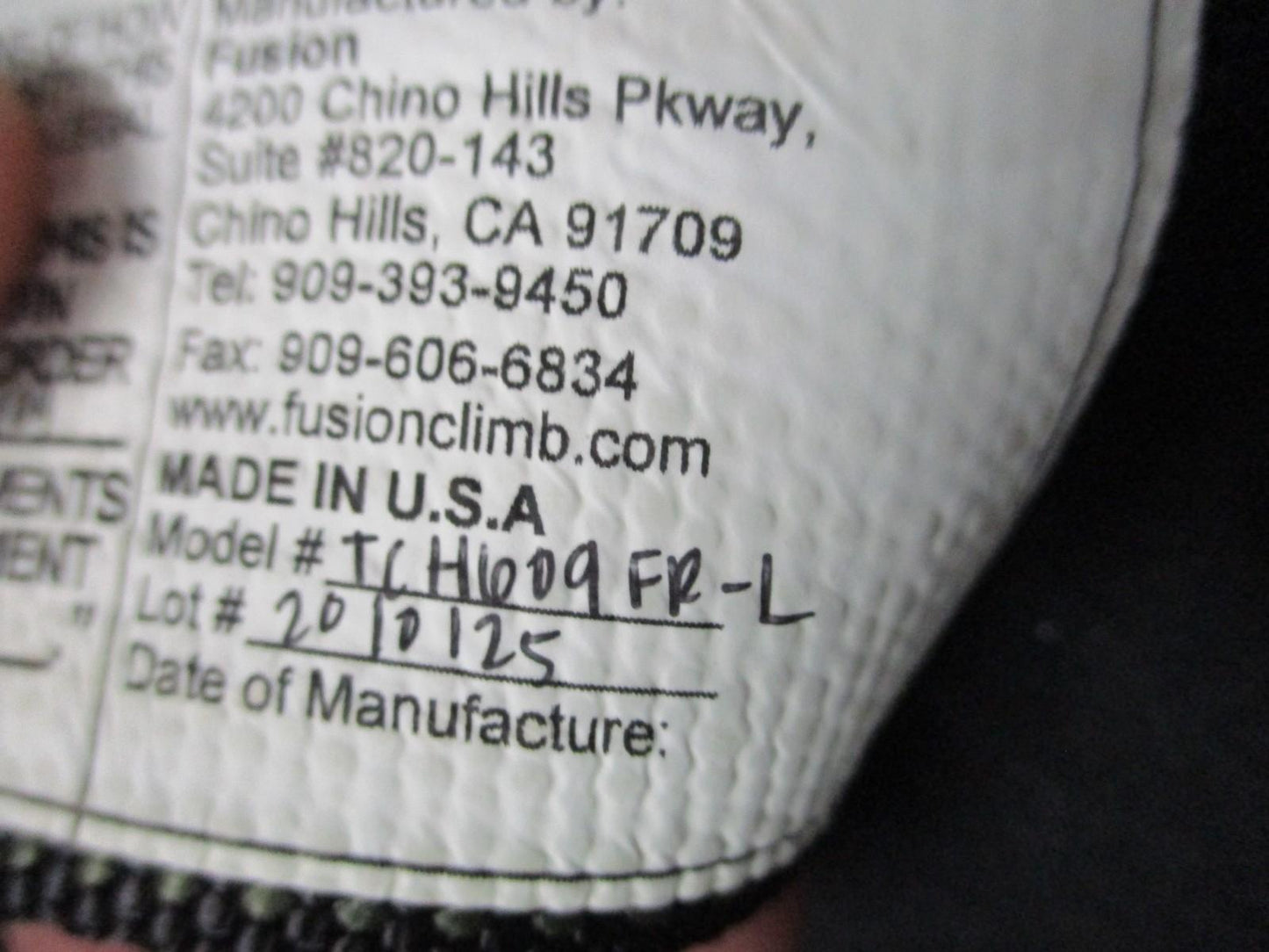 Fusion TCH6009FR-L Safety Harness NFPA Class III USA Made 34–45" Waist New NOS