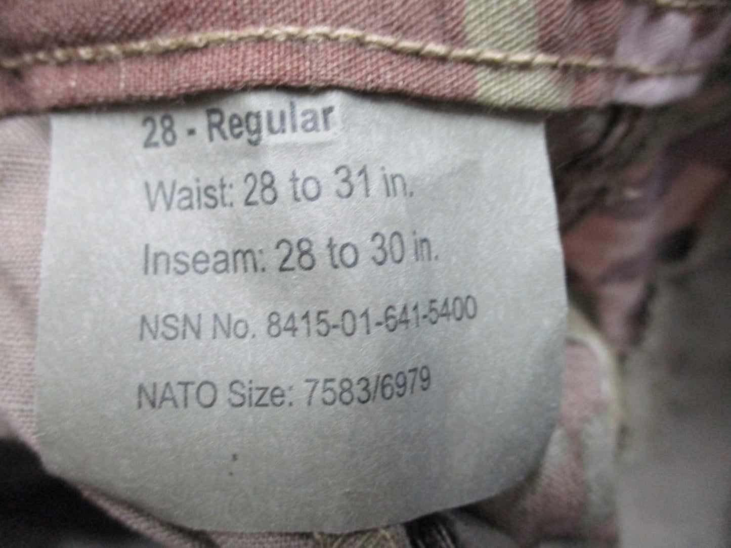 US Army OCP Scorpion Combat Uniform Pants Flame Resistant NWOT Size 28 Regular