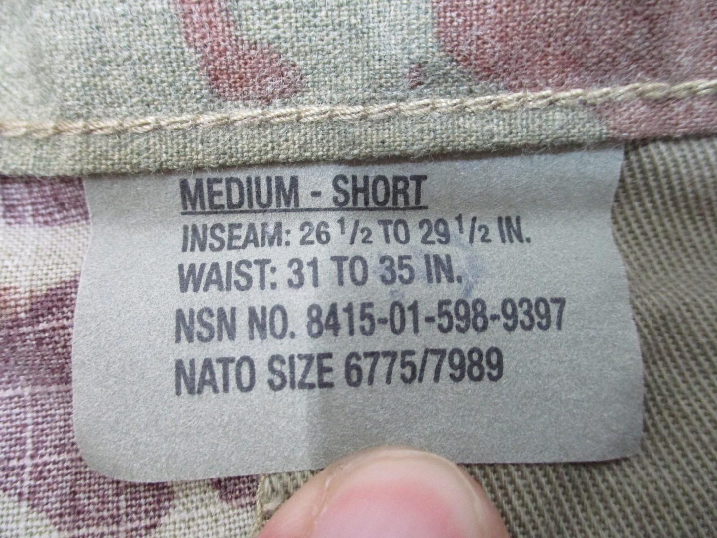 Unisex Army Combat Uniform OCP flame-resistant trousers in medium-short size, made by Centex Military Gear, with tactical design.