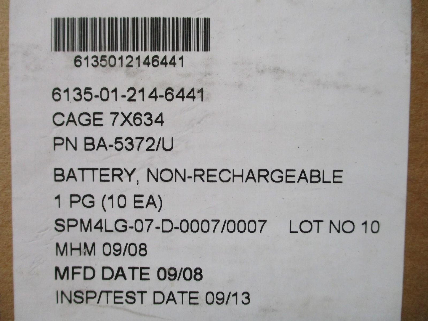 18x SAFT BA-5372/U Lithium Manganese Dioxide Non-Rechargeable Battery NOS