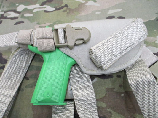 Tan Tactical Drop Leg Holster Right Handed Fastex Buckle Adjustable Straps