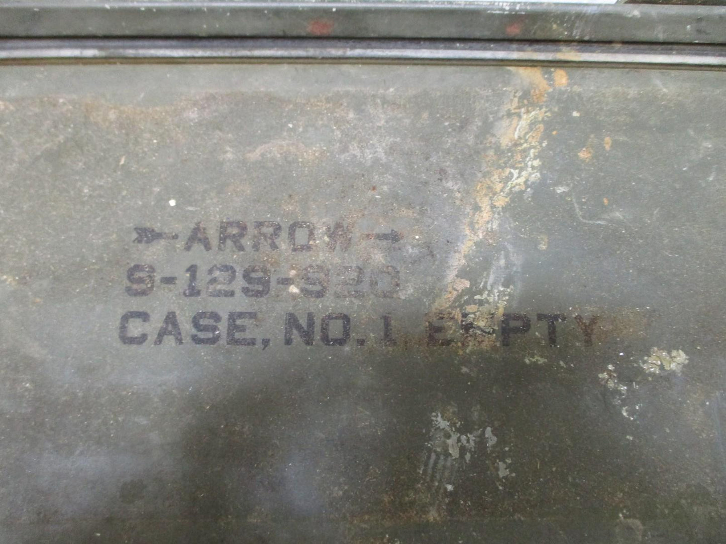 Vintage Arrow Case No. 1 Empty Metal Box Vietnam War Era Collectible