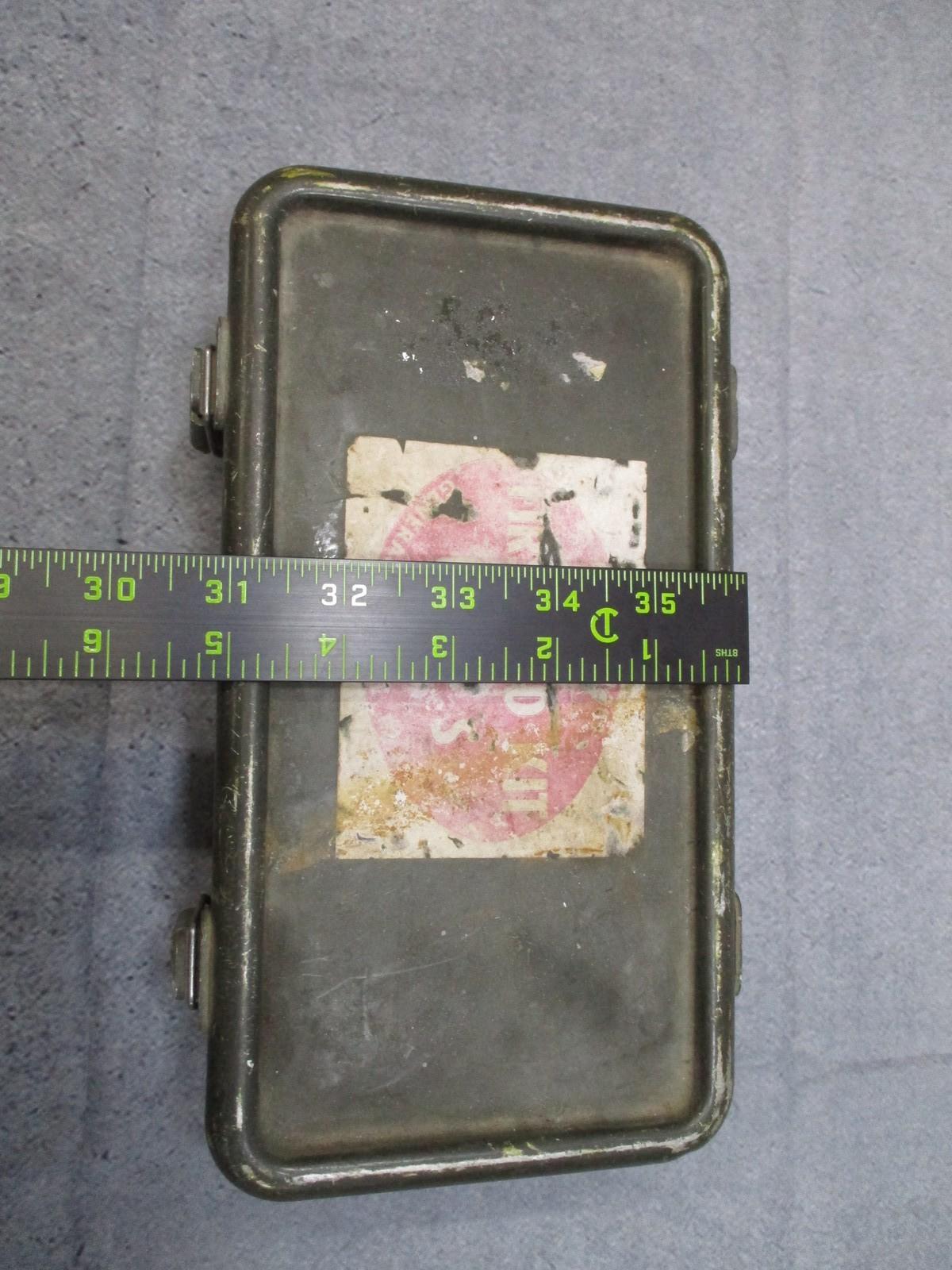 Vintage Arrow Case No. 1 Empty Metal Box Vietnam War Era Collectible