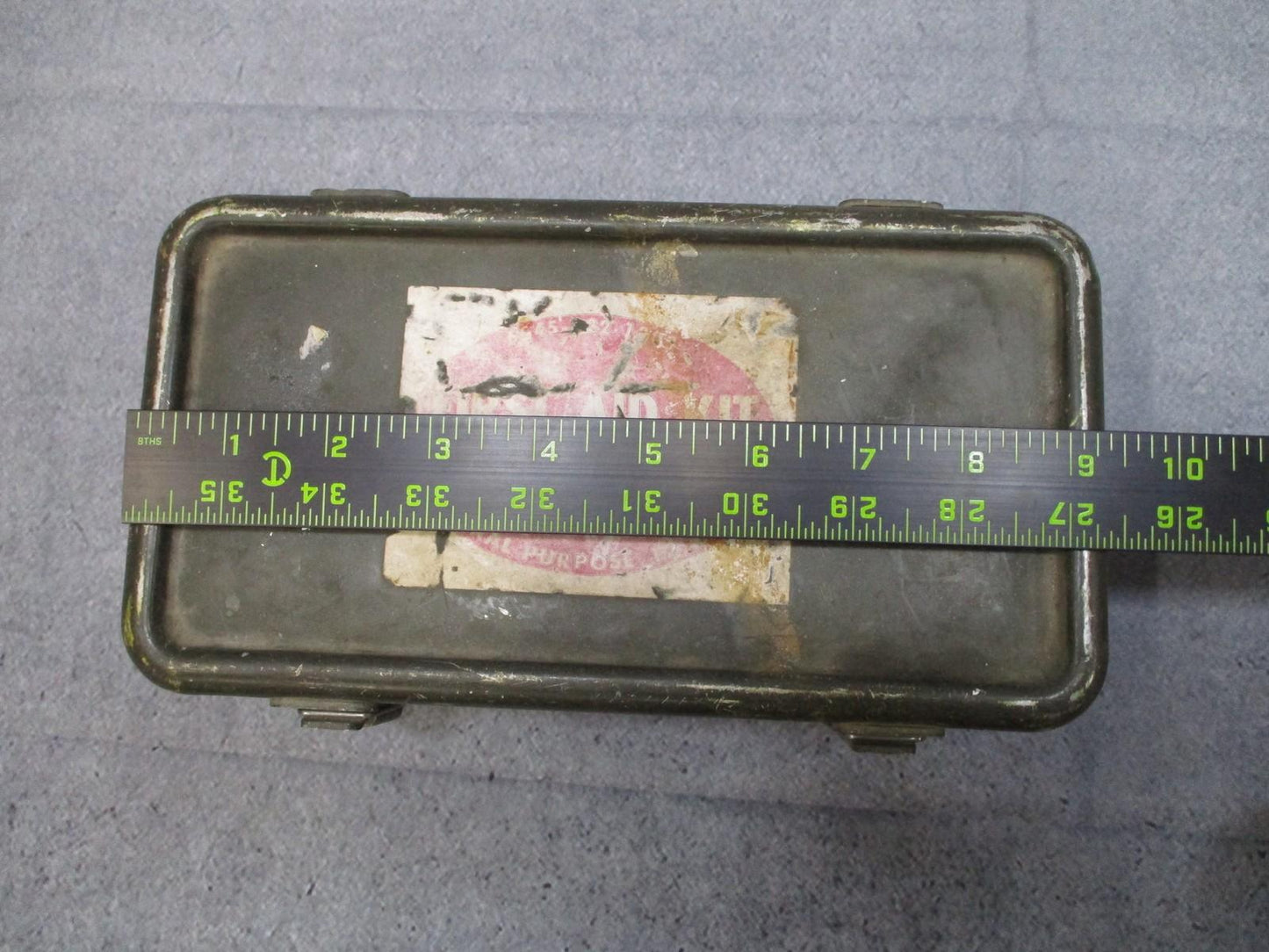 Vintage Arrow Case No. 1 Empty Metal Box Vietnam War Era Collectible