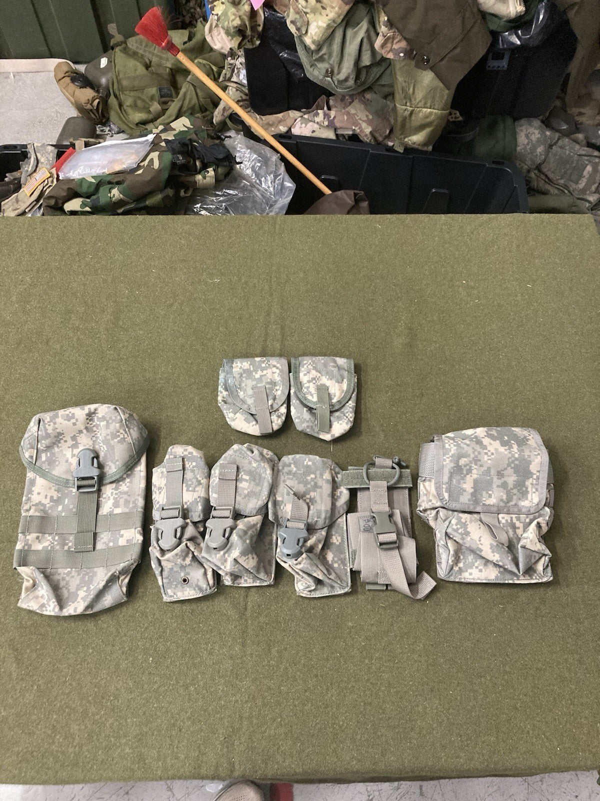 Tactical Tailor ACU MOLLE Pouch Lot – Mag, Frag, Radio, Dump, GP – USA Iraq War