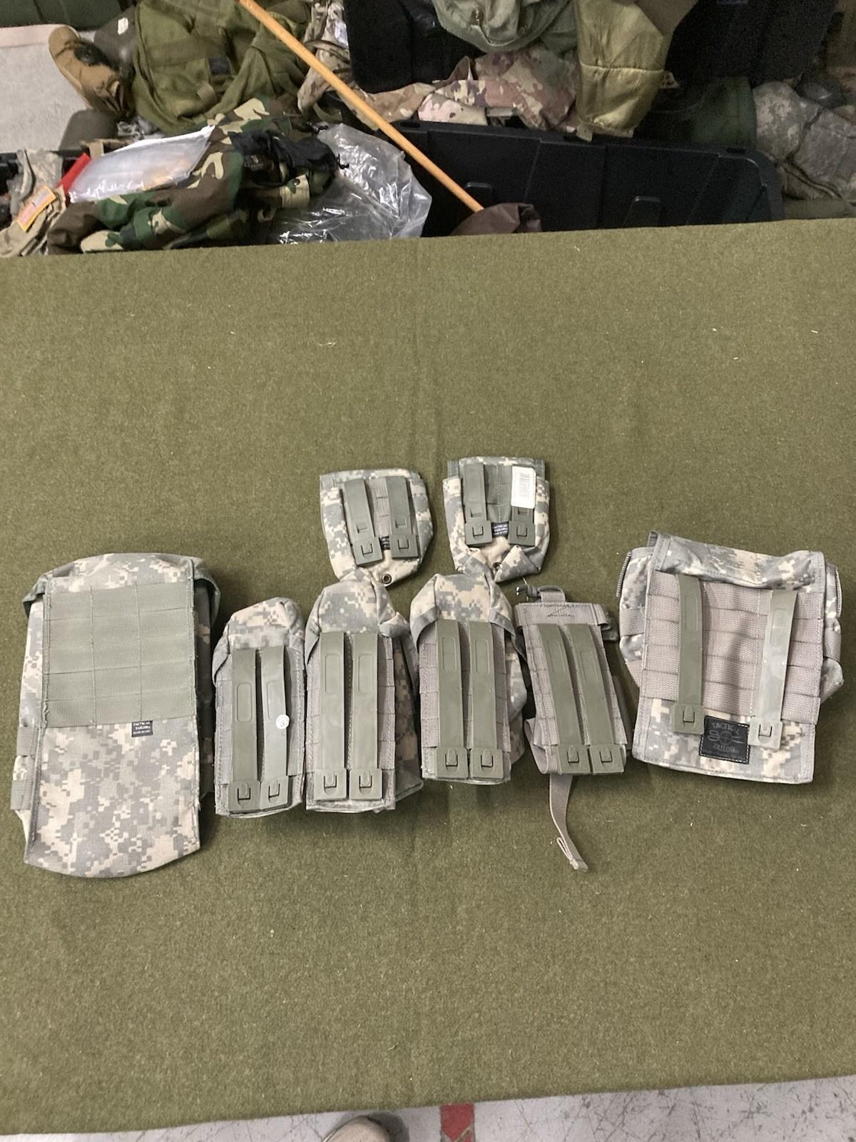 Tactical Tailor ACU MOLLE Pouch Lot – Mag, Frag, Radio, Dump, GP – USA Iraq War