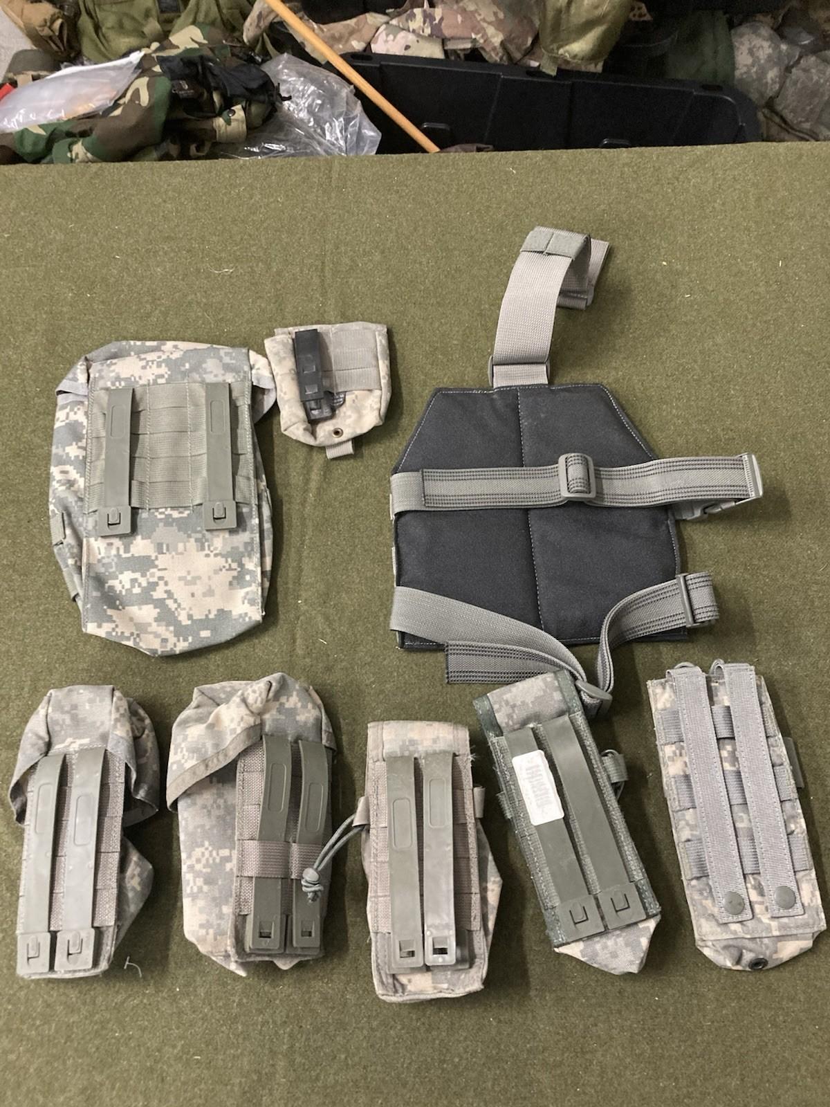 Tactical Tailor ACU MOLLE Pouch Lot – Mag, Utility, Frag, Drop Leg Panel Iraq