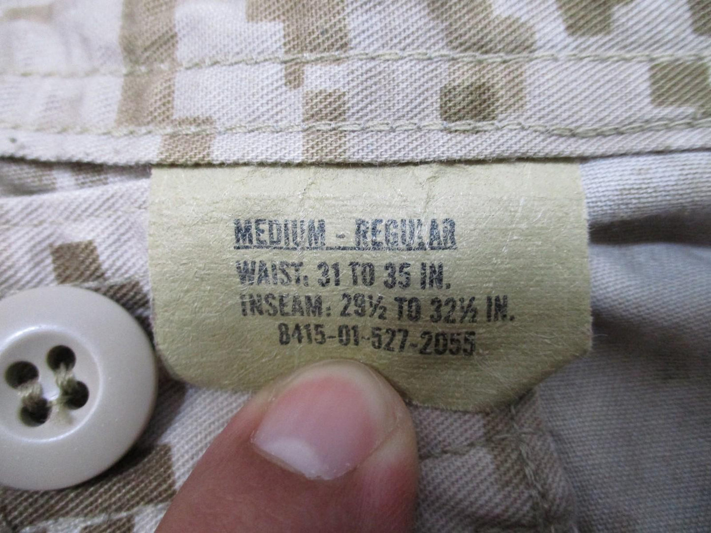 USMC Desert MARPAT Cargo Pants Medium Regular 31-35 Waist 29.5-32.5 Inseam